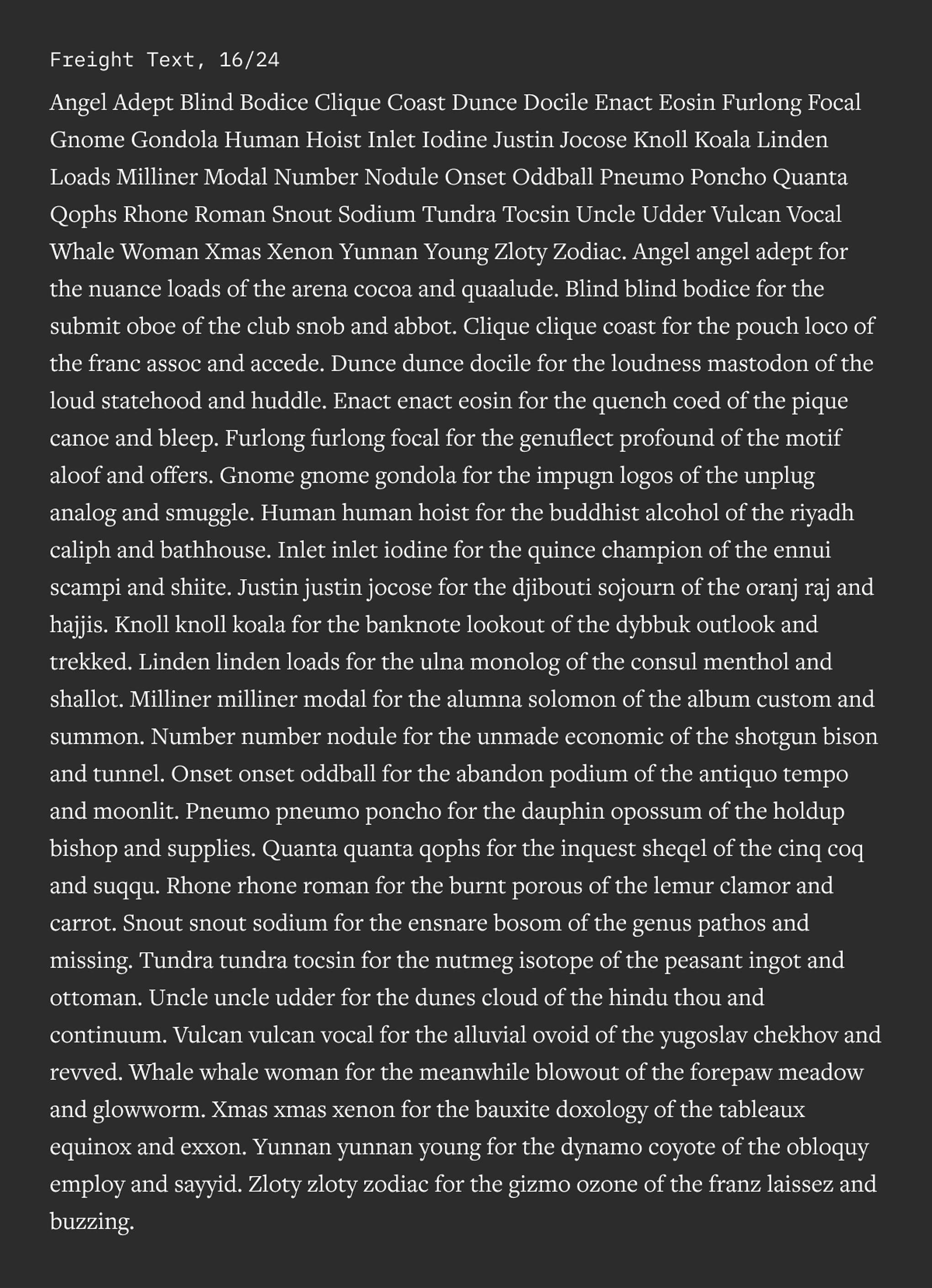 Freight Text Nathan Snelgrove | Redesign: Selecting Type