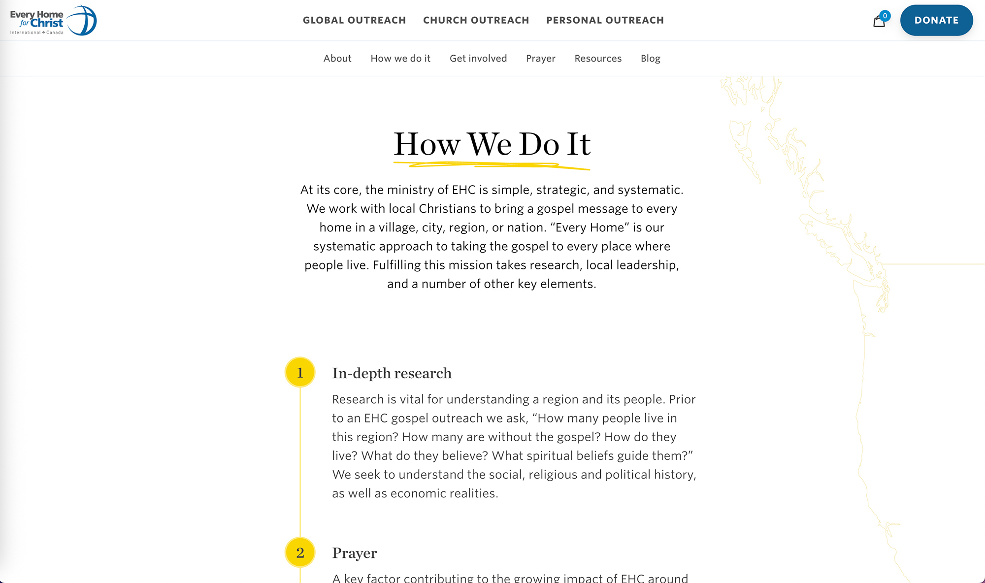 A screenshot of the How We Do It page on EHC's website.